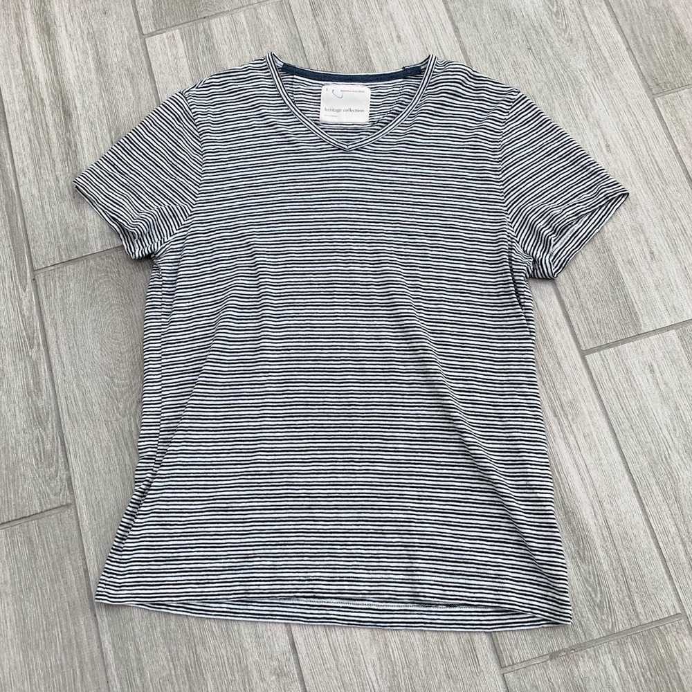 Banana Republic Heritage Collection gray striped shirt
